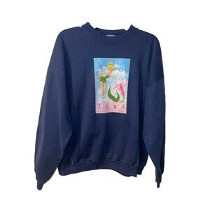 Disney Store Tinkerbell Sweatshirt Tink Make A Little Magic Crewneck XL Vintage